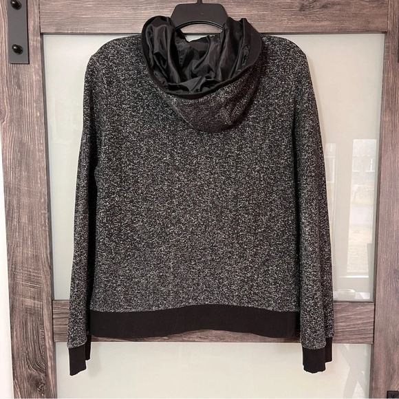 Guess Women’s Charcoal Full Zip Jacket w/ Military Style Shoulder Strap Detail - Picture 3 of 8